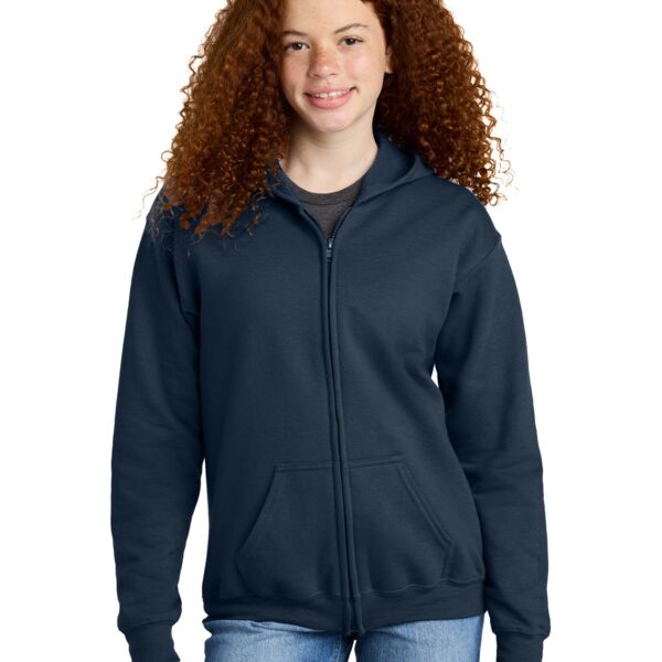 Youth Heavy Blend  Full Zip Hooded Sweatshirt Thumbnail